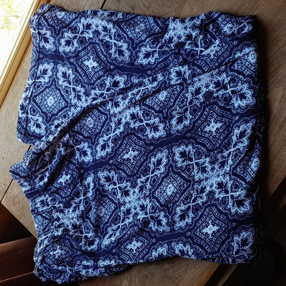 Blue paisley BOHO pants